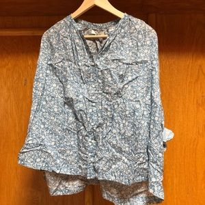 Dôen Jane Blouse in China Blue Mini Earl Floral